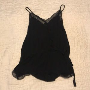 Black lace cami